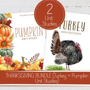 Thanksgiving Unit Study Bundle: Turkey & Pumpkin (Printable Download)