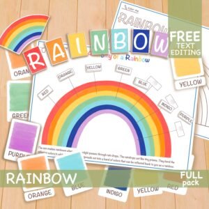Rainbow busy book page, Homeschool Montessori materials, Toddler flash cards