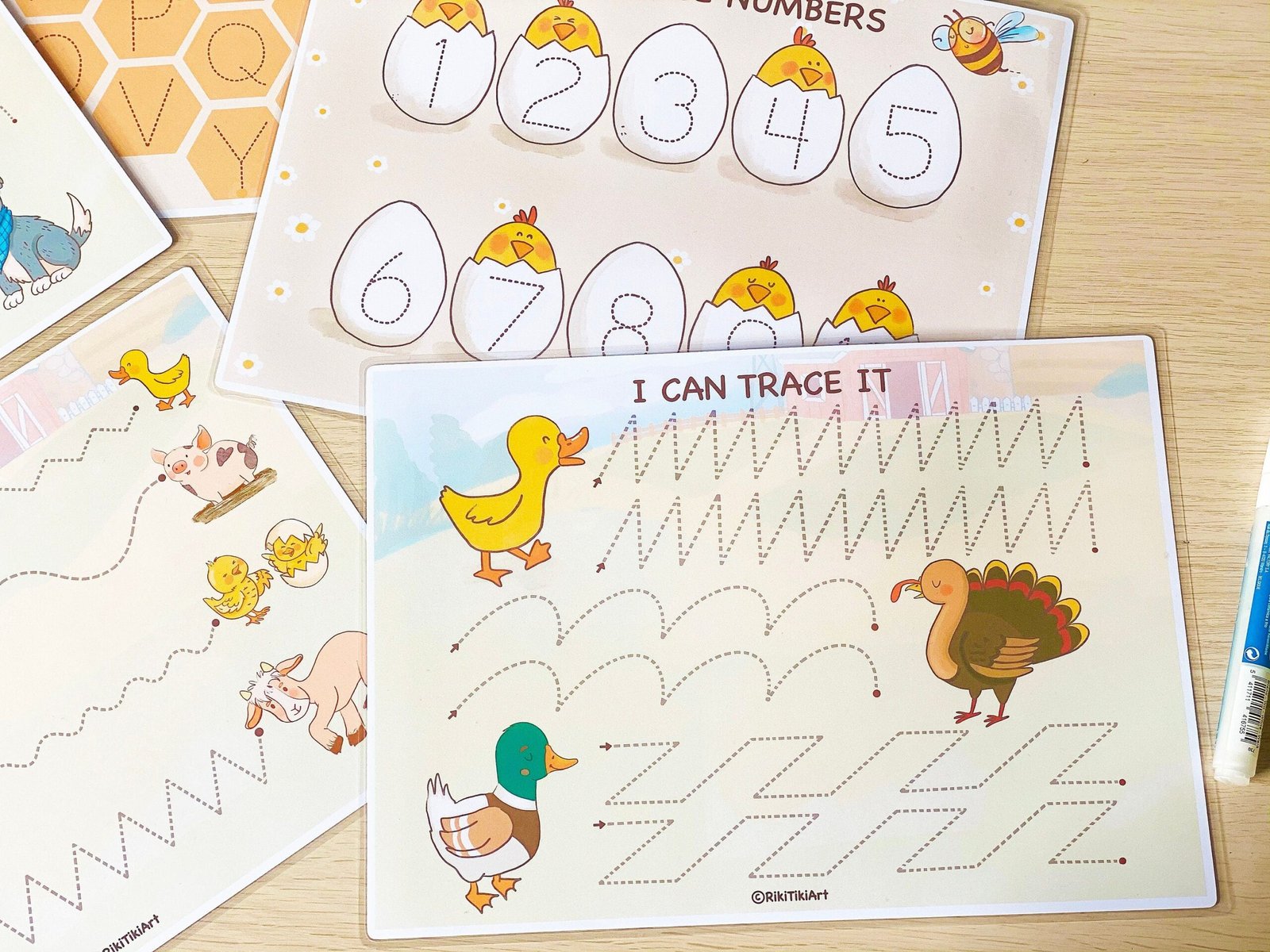 Tracing Worksheets Toddler Handwriting Practice Sheets Kindergarten Pre-K Homeschool Resources Toddler Activities Busy Book Pages - Image 5