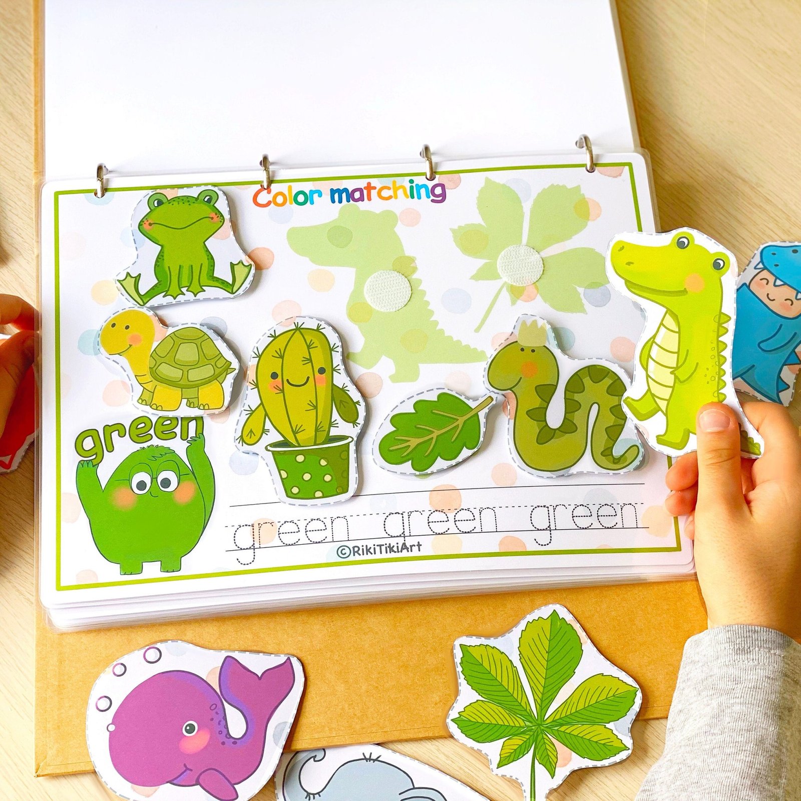 Color Sorting Activity Personalized Preschool Busy Book Printable Montessori Toddler Quiet Book Homeschool Learning Binder for Kids - Image 5