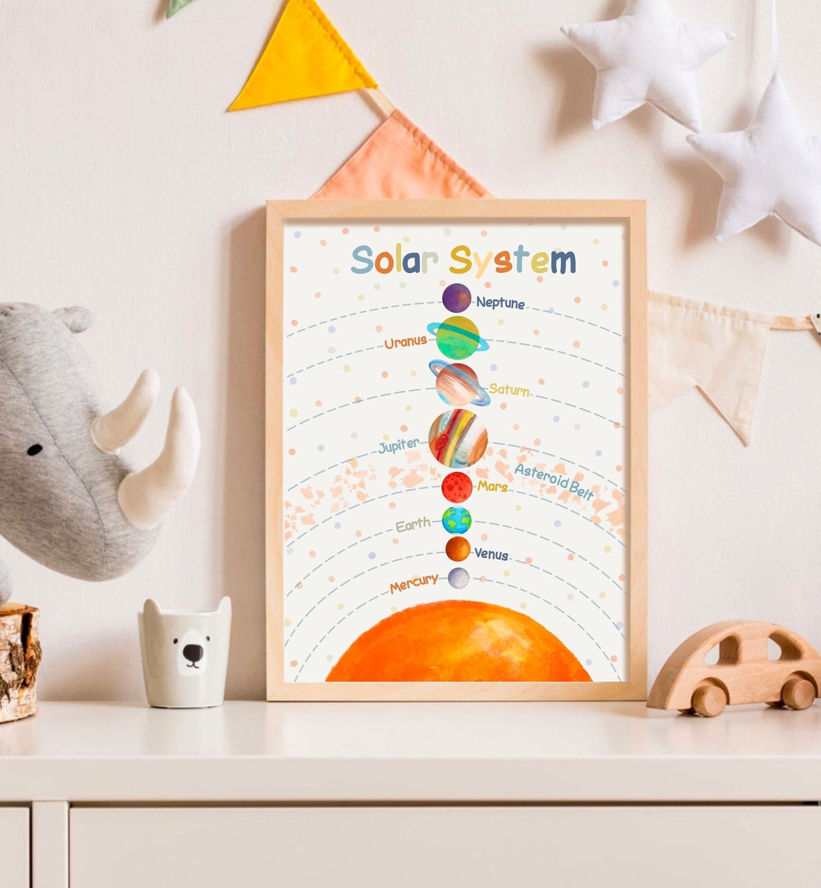 Solar System Poster Homeschool Downloadable Prints Playroom Educational Posters Printable Classroom Decor Outer Space Nursery Wall Art - Image 2