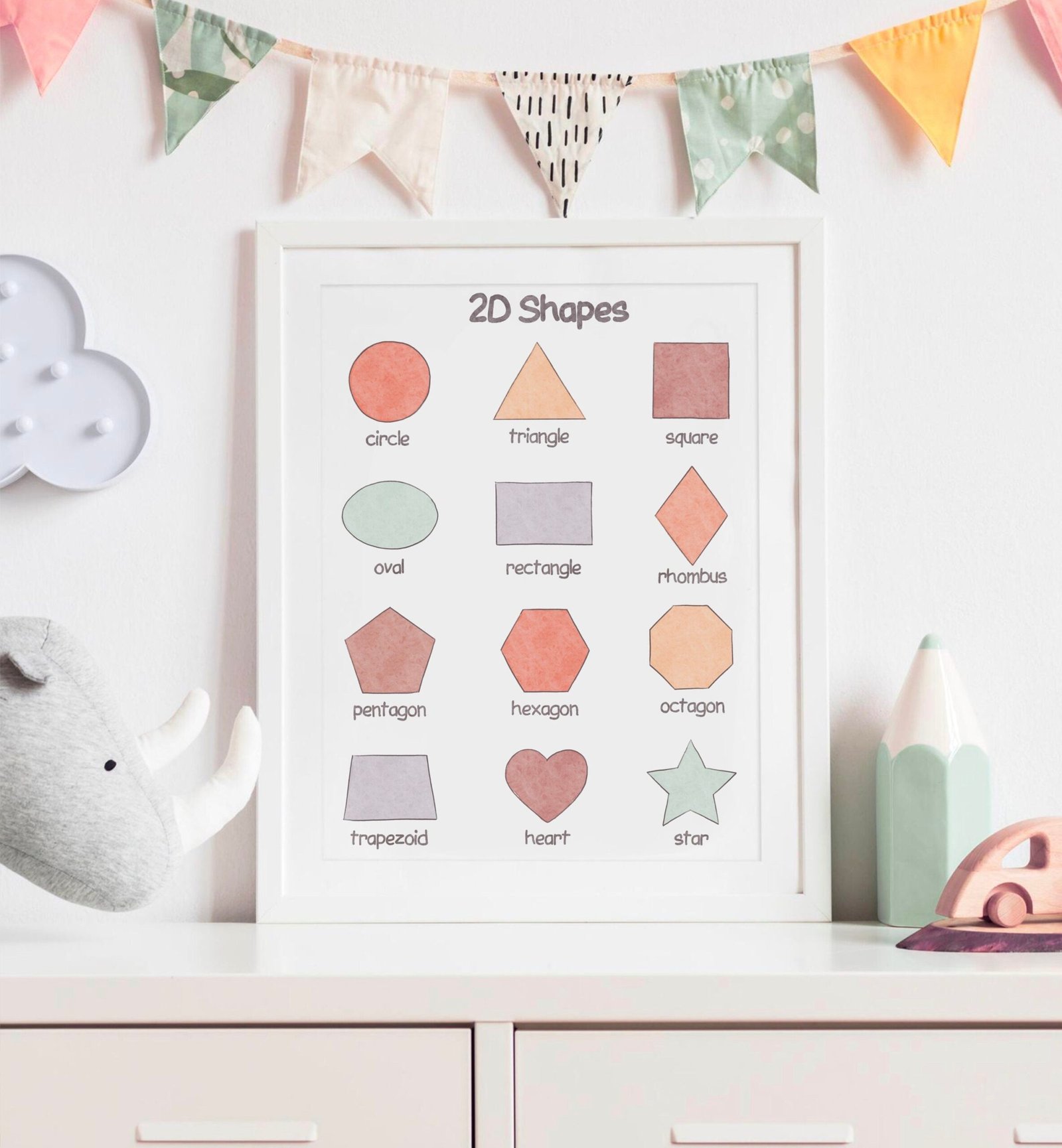 2D Shapes Poster, Montessori Classroom Decor (Digital Download) - Image 3