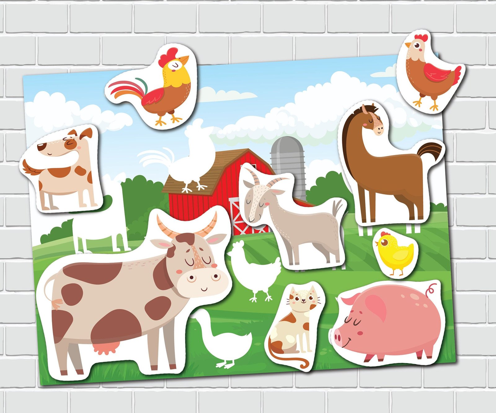 Animals Matching Activity Preschool Worksheets Toddler Busy Book Pages Learning Binder World Animals Quiet Book File Folder Games - Image 4