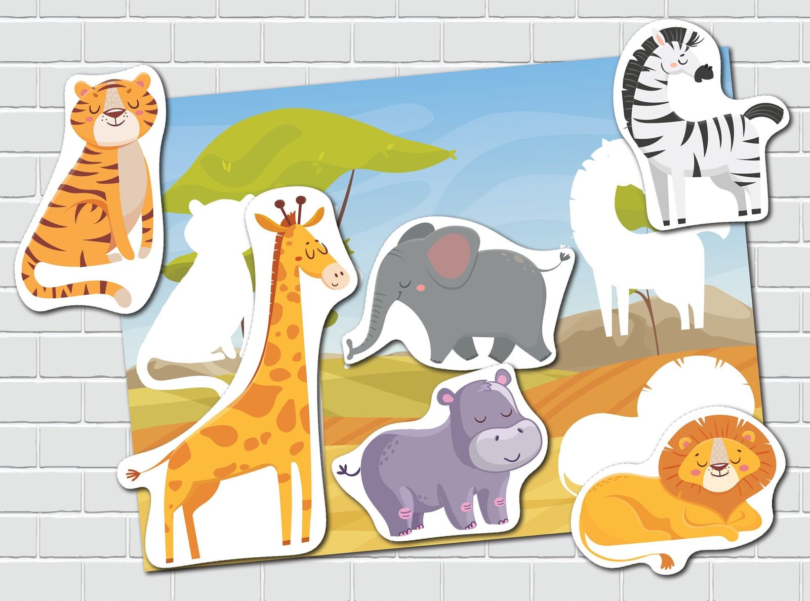 Animals Matching Activity Preschool Worksheets Toddler Busy Book Pages Learning Binder World Animals Quiet Book File Folder Games - Image 5