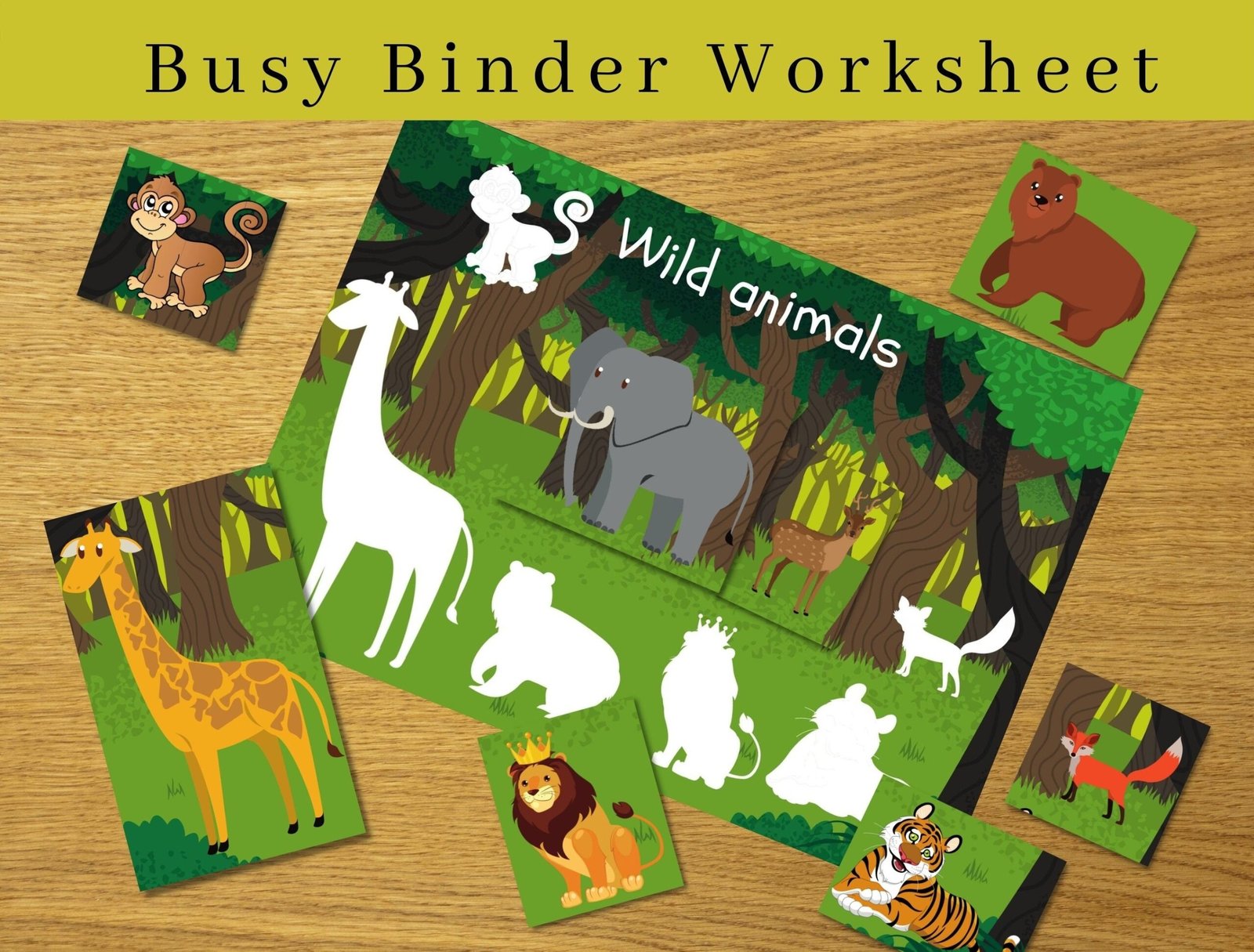 Busy binder activity|Animals|educational book toddler Learning binder|Preschool Worksheet|Busy Book Ideas|2 year old|file folder game - Image 3