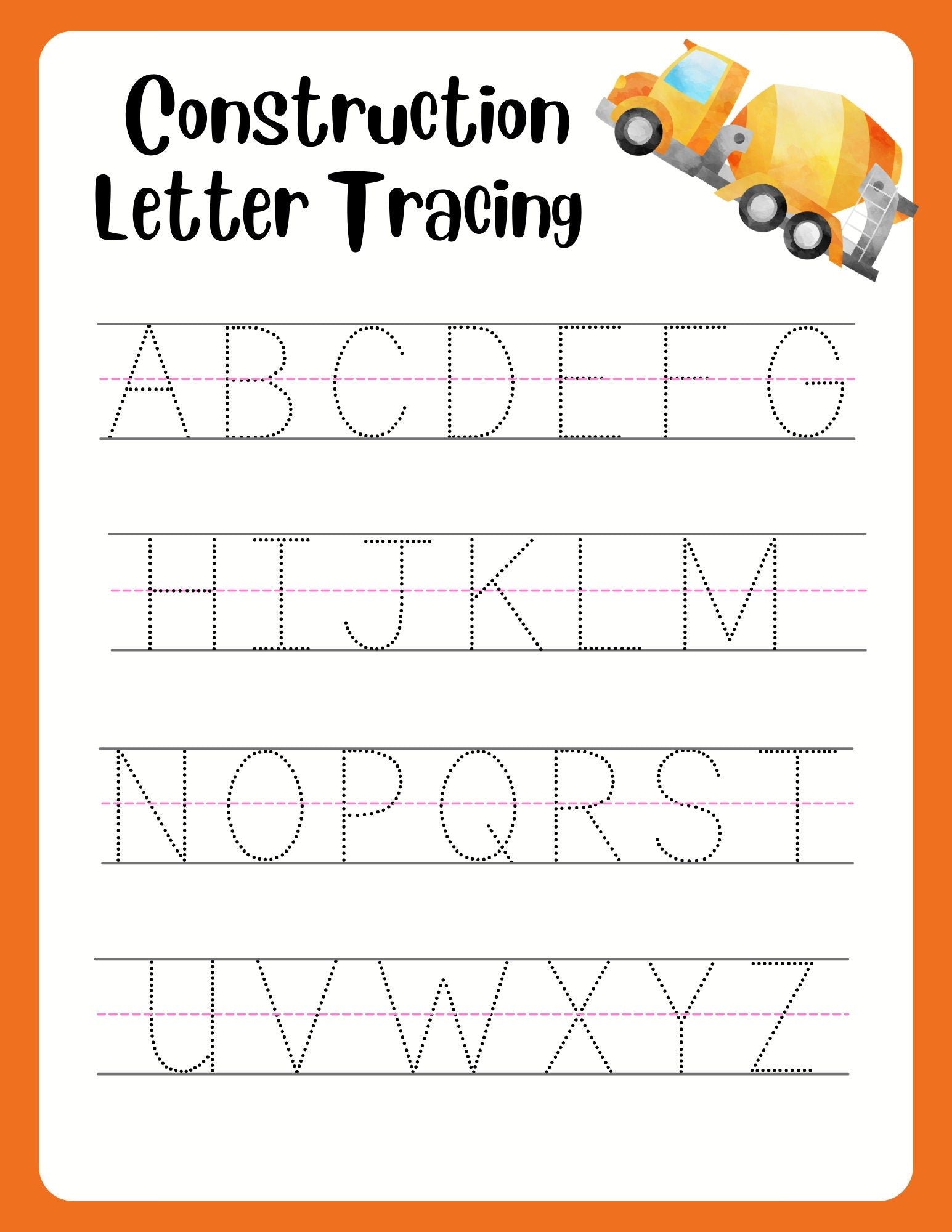 Construction Preschool Packet, Preschool Worksheets, Preschool Printable, Kindergarten, Homeschool, Toddler Printable, Educational Printable - Image 4