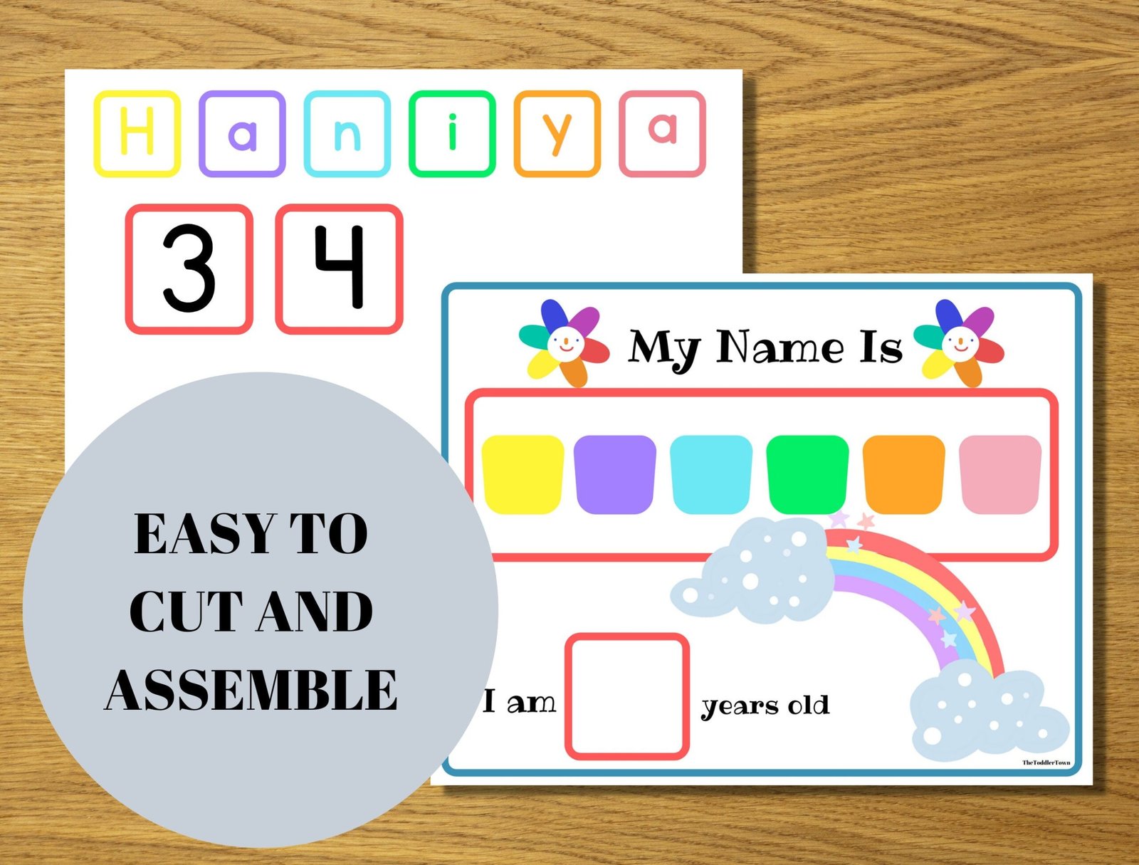 Toddler Busy Book Name Page, Name Building Activity, Montessorri Activity, Preschool Curriculum, Toddler Learning Binder - Image 4