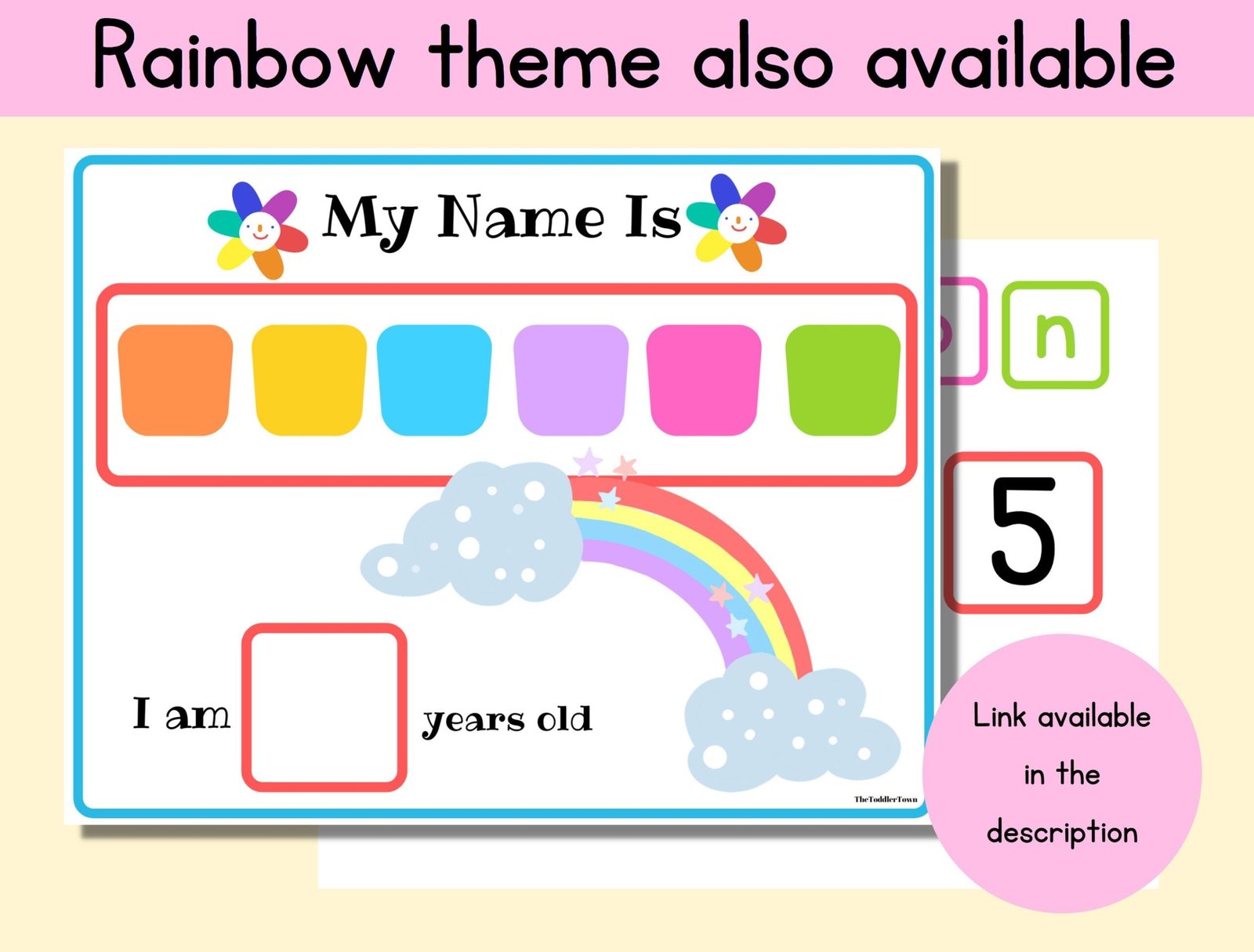 Toddler Busy Book Name Mat, Learn to Spell Name for preschooler,Custom Name Builder,I Can Spell My Name Puzzle,learning binder - Image 4