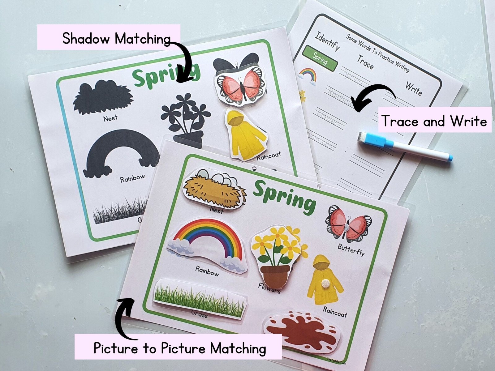 Toddler busy book,Seasons Matching, Preschool curriculum, Seasons Sorting, toddler Worksheets, Season Busy book for toddlers - Image 5