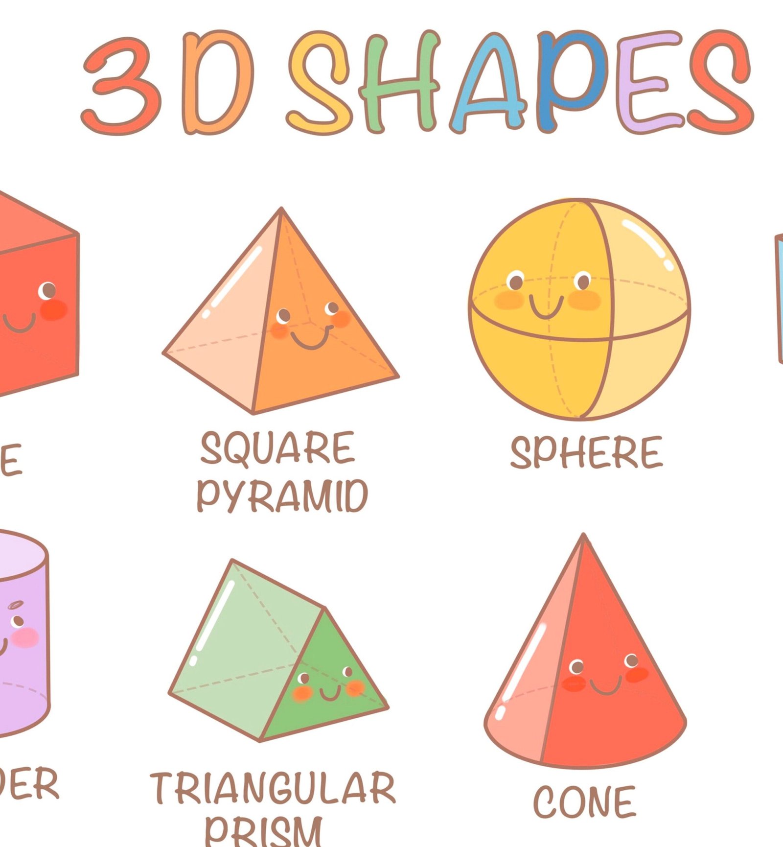 3D Shapes Poster, Montessori Classroom Art (Digital Download) - Image 5