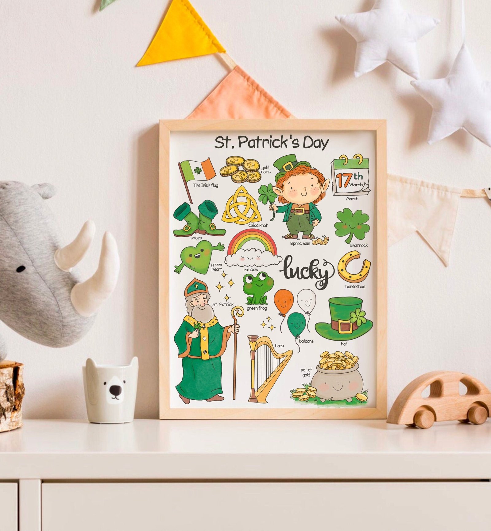 St Patricks Day Poster Homeschool Downloadable Prints Educational Posters for Toddlers Playroom Wall Decor Montessori Printable Wall Art - Image 4