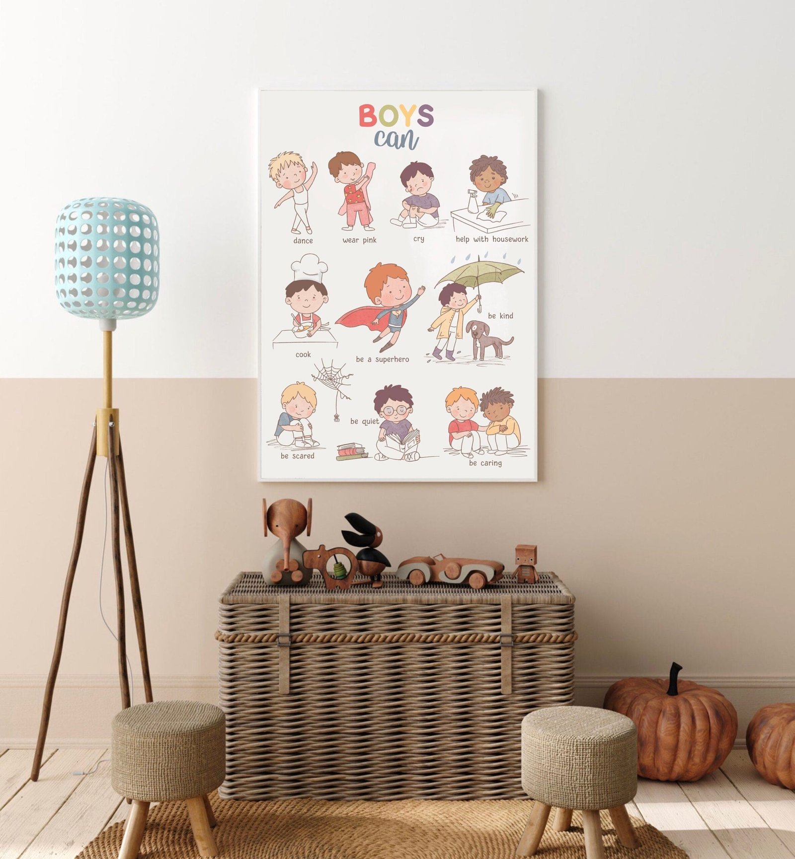 Boys Can Poster School Social Worker Downloadable Prints Calming Wall Art Therapy Office Decor Calming Corner Classroom Inspirational Art - Image 2