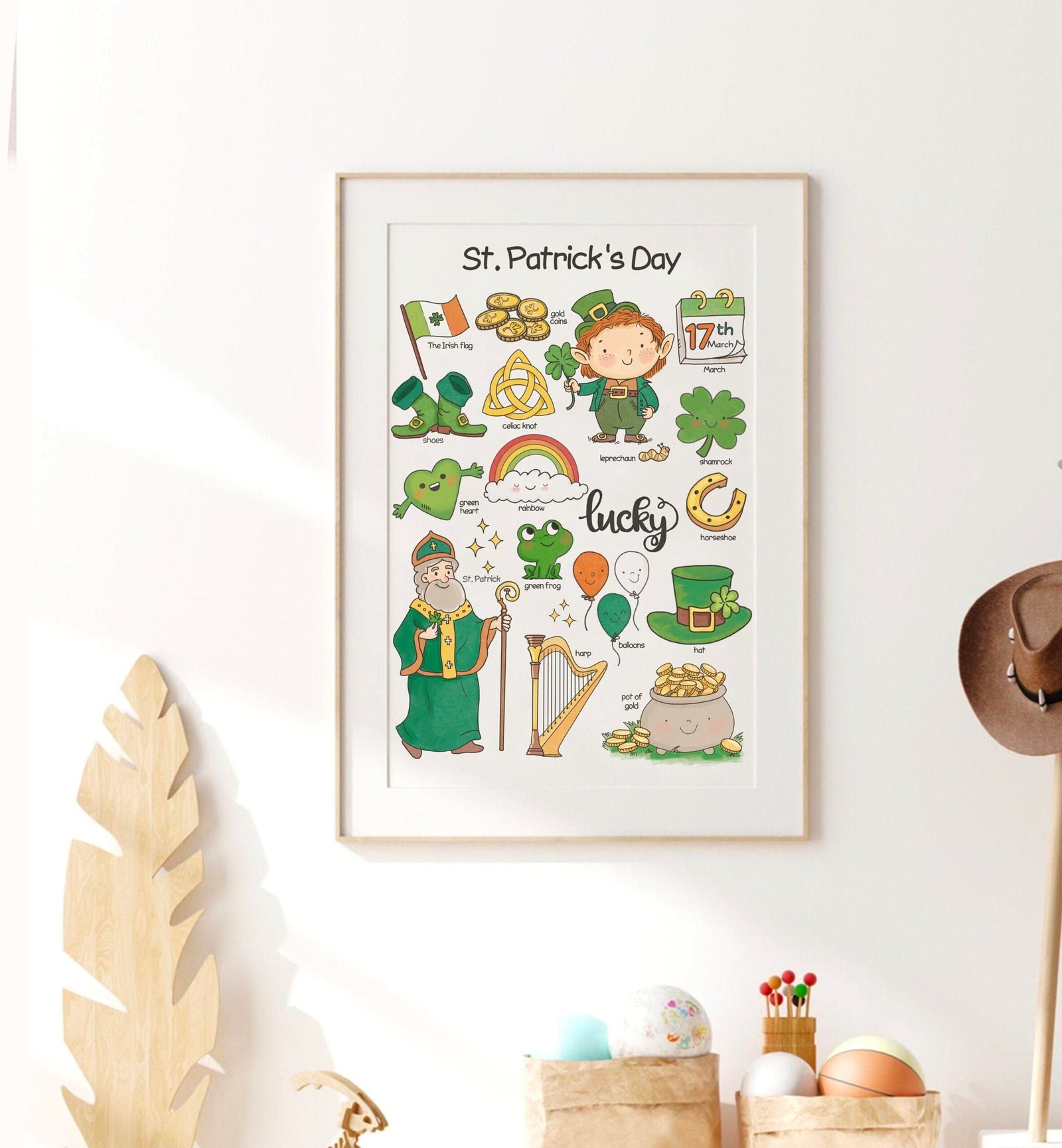 St Patricks Day Poster Homeschool Downloadable Prints Educational Posters for Toddlers Playroom Wall Decor Montessori Printable Wall Art - Image 5