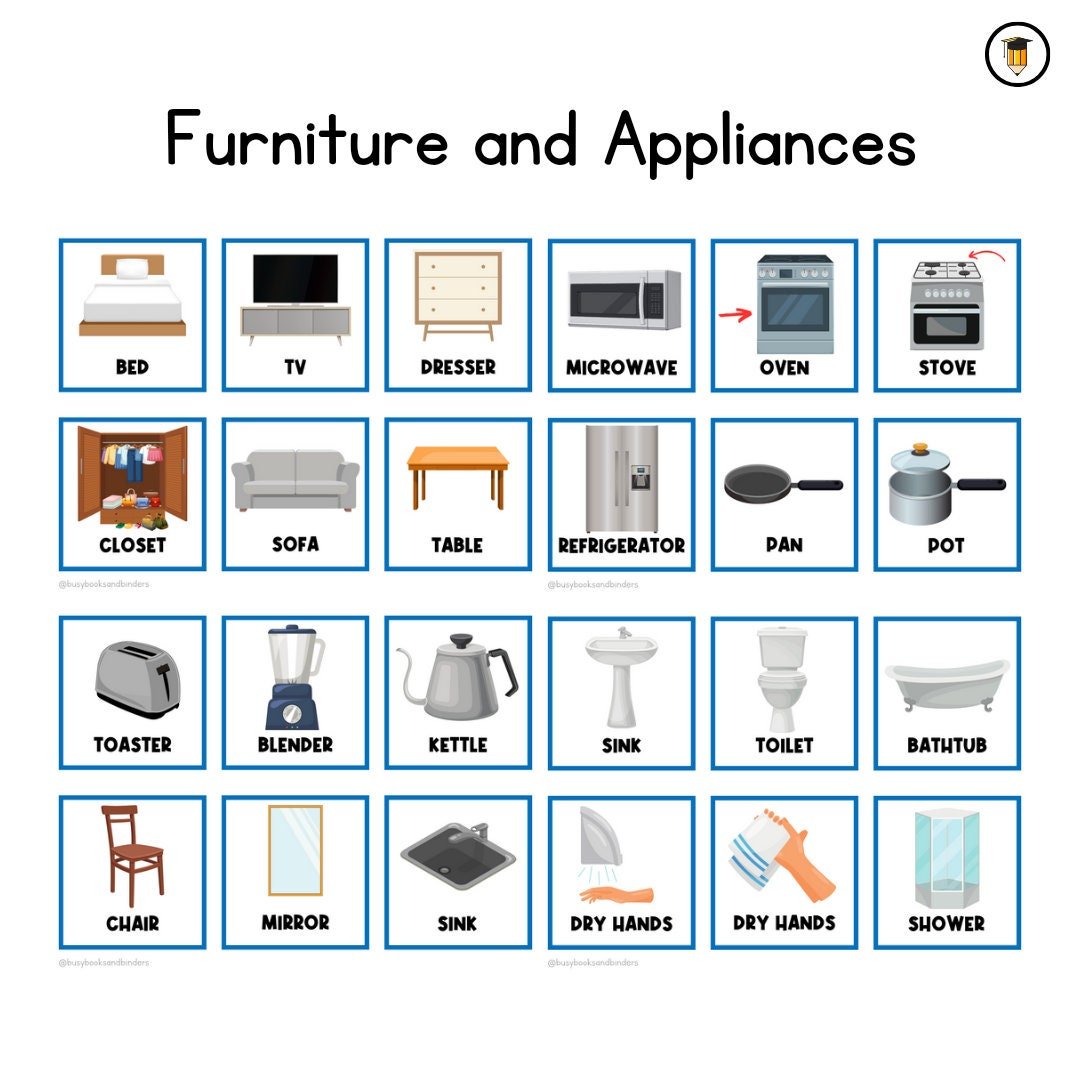 187 PICTURE CARDS | First Then | Visual Aid | Schedule | Adult | Senior | Food Clothing Furniture Household | Task Card | Dementia | Autism - Image 4