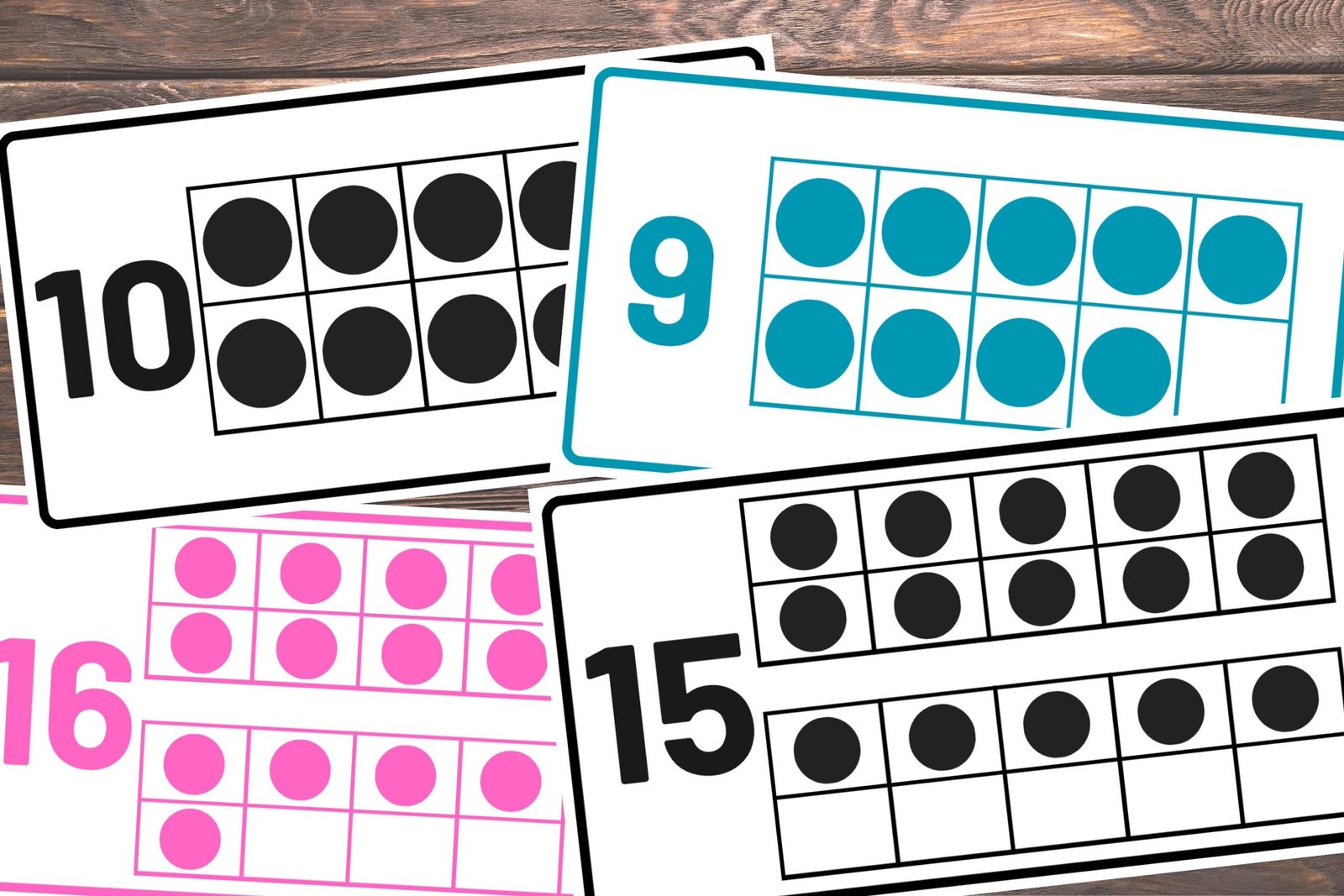 20 Printable Ten Frame Counting Mental Math Flash Cards | Preschool-Second Grade | Educational Learning Activity | Counting 1 to 20 - Image 2