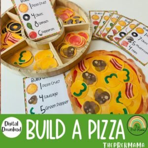 Build A Pizza, Pretend Play, Preschool Printable, Busy Book, Kindergarten Printable, Toddler Activity, Preschool Activity, PreK Printable