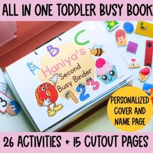 Toddler busy book, Learning Binder, Preschool curriculum, Homeschool Resources, Montessori Materials, Kids Quiet Book, Digital