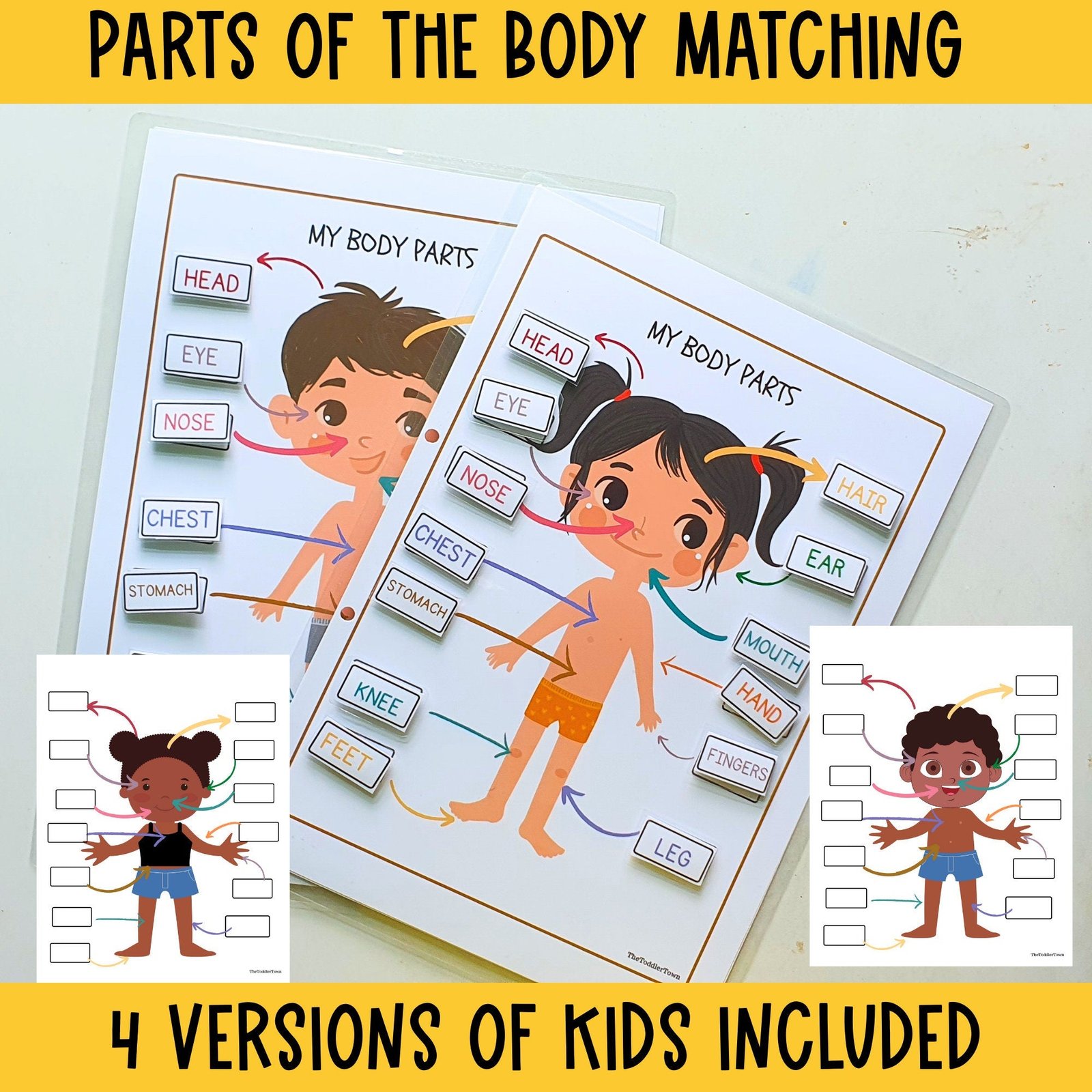 Busy binder activity|Body parts|homeschool curriculum|Preschool Worksheet|Busy Book Ideas|2 year old|file folder game