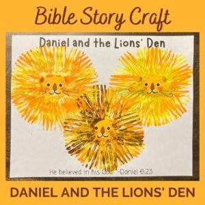 Daniel and the Lions' Den Craft Printable | Sunday School Bible Activity | Kids Christian Bible Story PDF | Preschool & Homeschool Craft