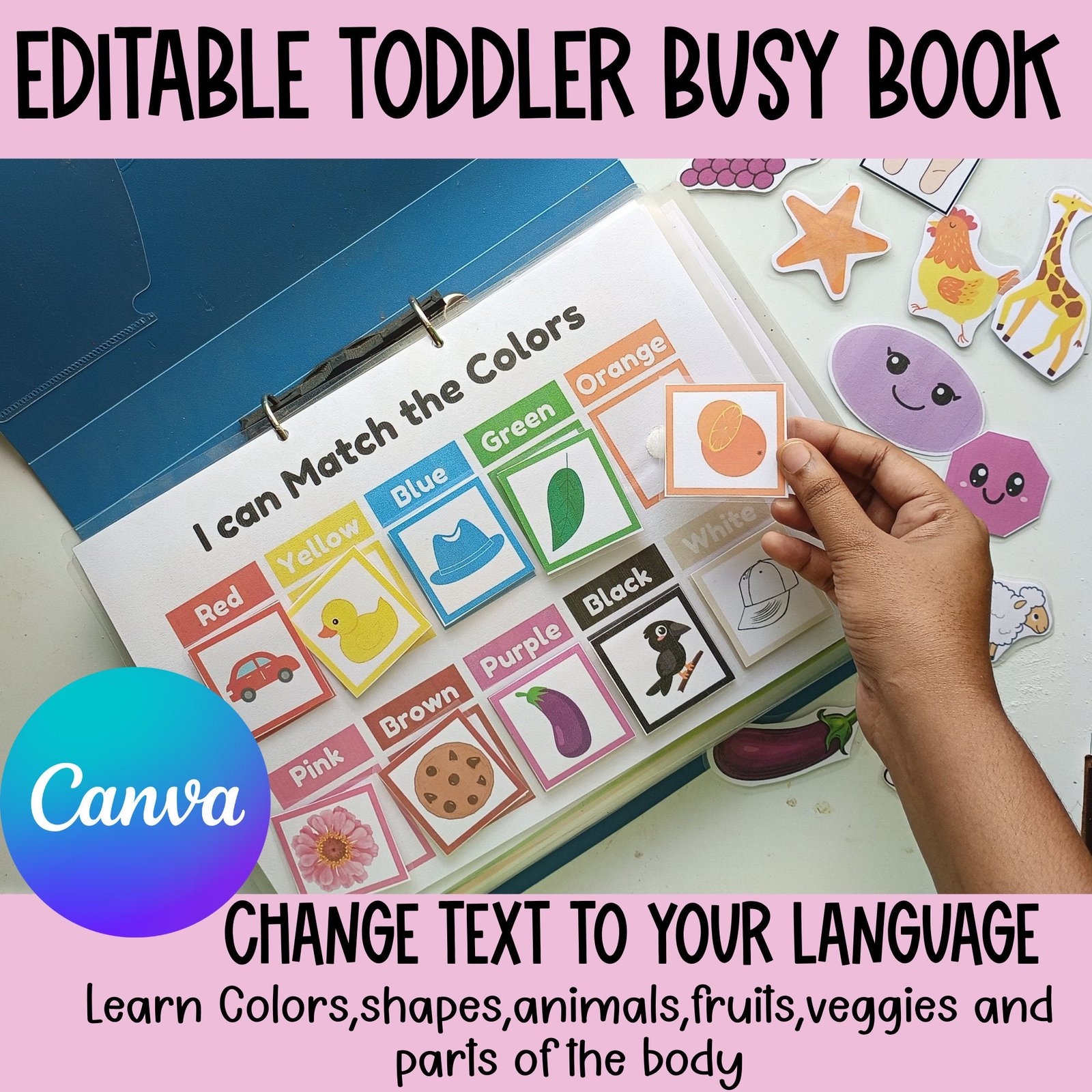 Toddler Busy Book Editable,learning binder,preschool curriculum,Busy Book Activity Worksheets,2 year old busy book,preschool busy binder