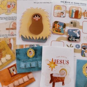 Printable Jesus Birth Activity | Nativity Story | Homeschool | Sunday School Lessons | Cut and Paste