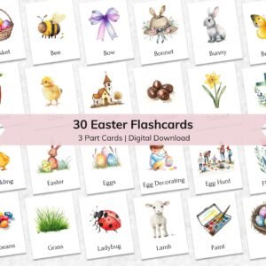 Easter Montessori Flashcards: Spring Nomenclature Cards (Digital Download)