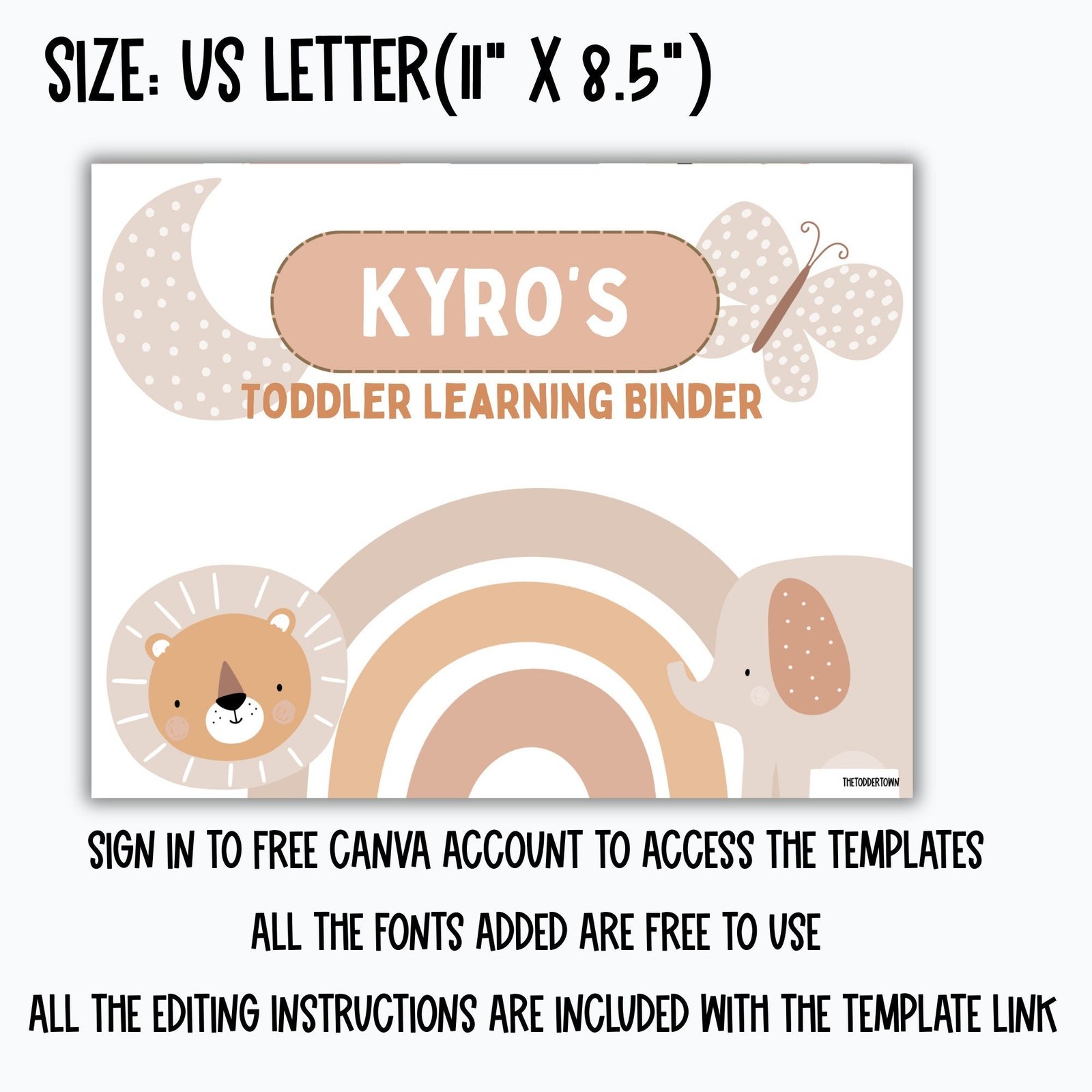 Toddler busy Book Cover pages Editable Template, Binder covers Editable, Personalized Binder covers, Preschool Busy Book, learning binder - Image 4