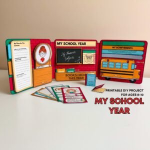 DIY Project My School Year Lapbook Printable Kids Activities Homeschool Educational Materials