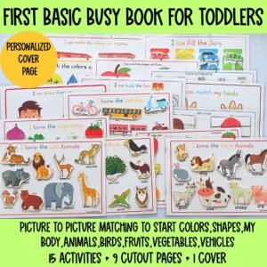 Busy Book, Preschool curriculum, Toddler busy book printable, homeschool resources, toddler learning binder, homeschool curriculum