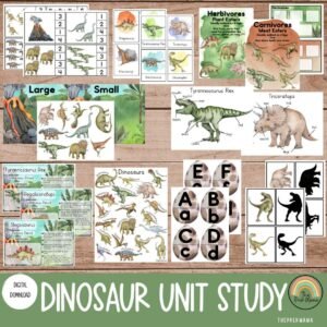 Dinosaur Unit Study, Preschool Curriculum, Preschool Printable, Preschool Learning, Preschool Education, Montessori Materials, Homeschool