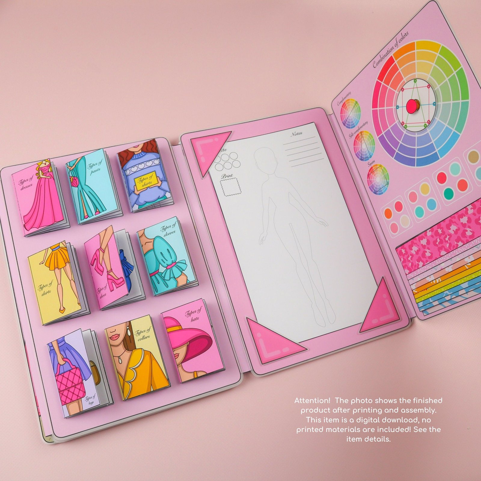 Printable Paper Dollhouse with Fashion Designer Doll – DIY Creative Toy for Kids Aged 9-12 PDF Digital Download - Image 5