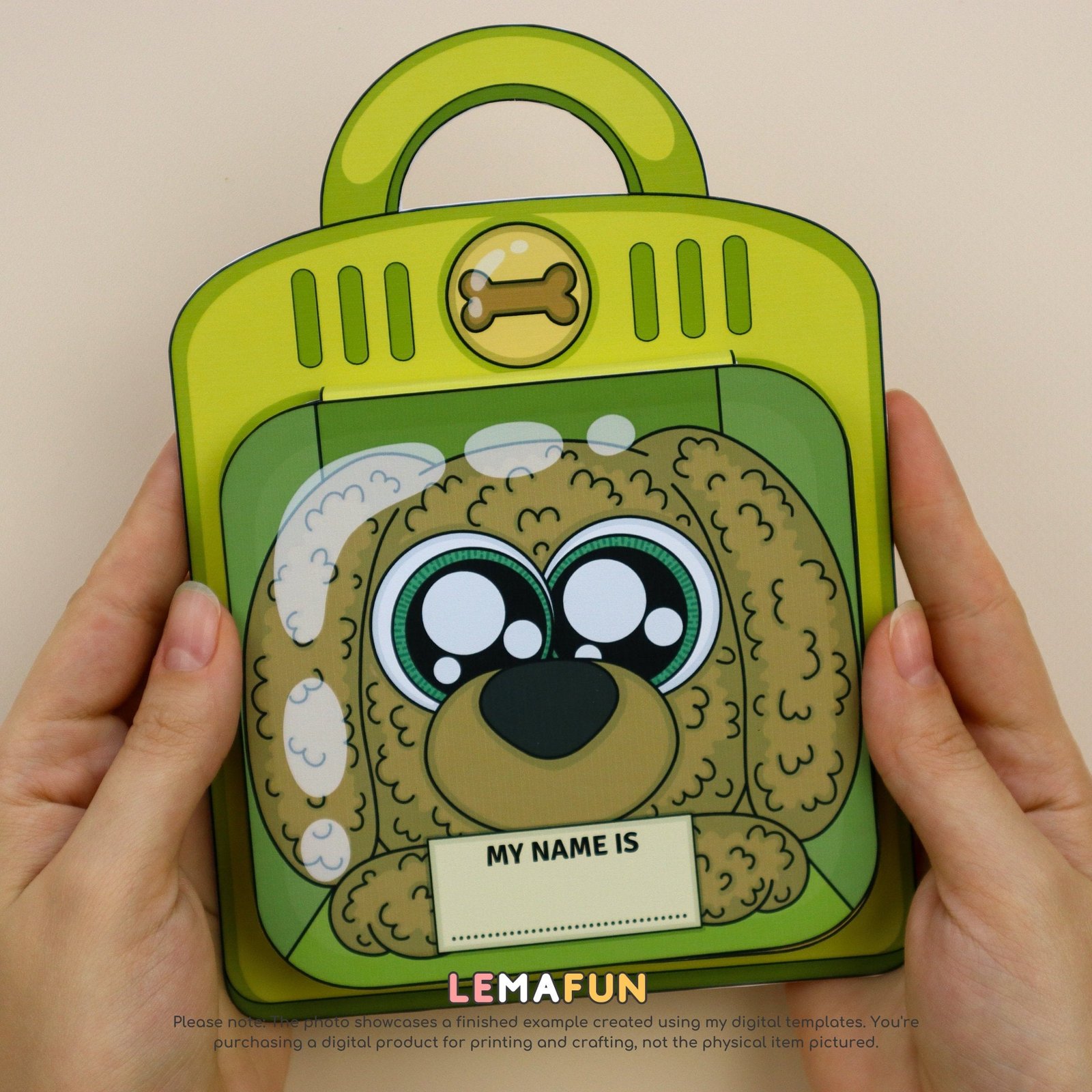 DIY Puppy & House Paper Toy - Printable PDF Craft Kit for Kids 5-10 Years | Digital Download - Image 2