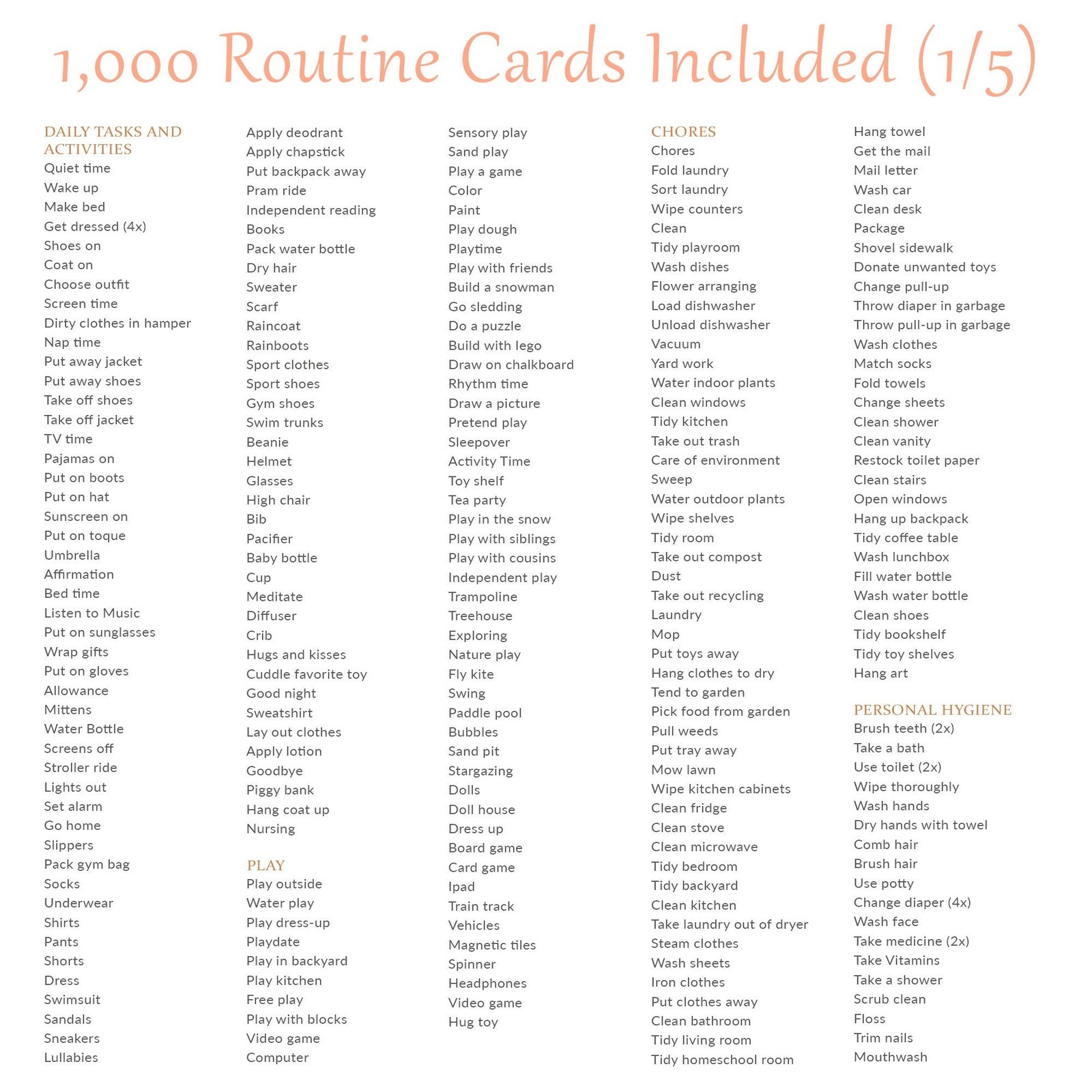 Routine Flip Chart Toddler Morning Evening Bedtime Visual Schedule Kids Daily Routine Cards Rhythm Checklist Montessori Girl Boy Editable - Image 2