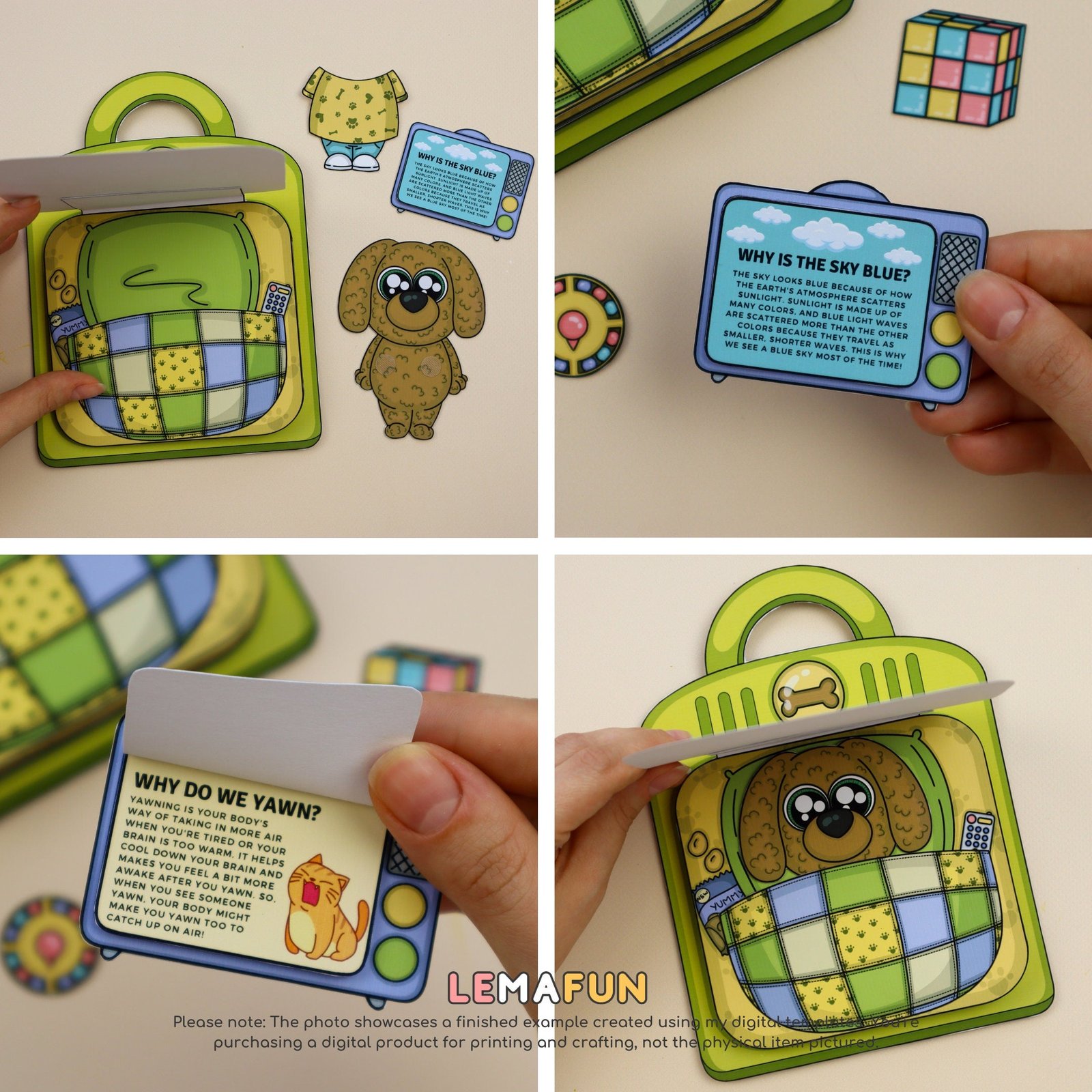 DIY Puppy & House Paper Toy - Printable PDF Craft Kit for Kids 5-10 Years | Digital Download - Image 4