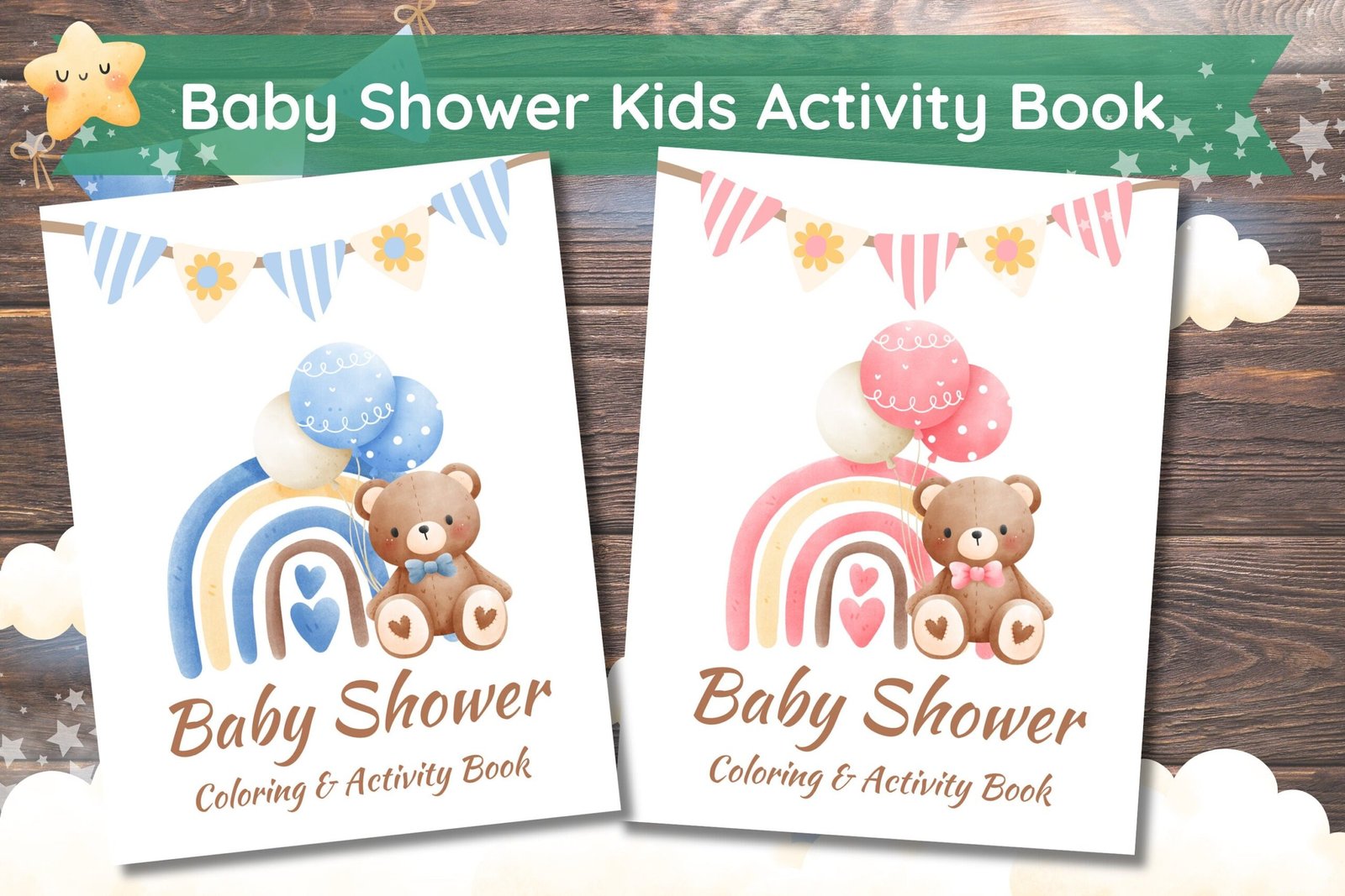 Baby Shower Kids Activity Book Coloring, Baby Shower Coloring, Baby Shower Games for kids, Printable Coloring Sheet, Kids Table Activity