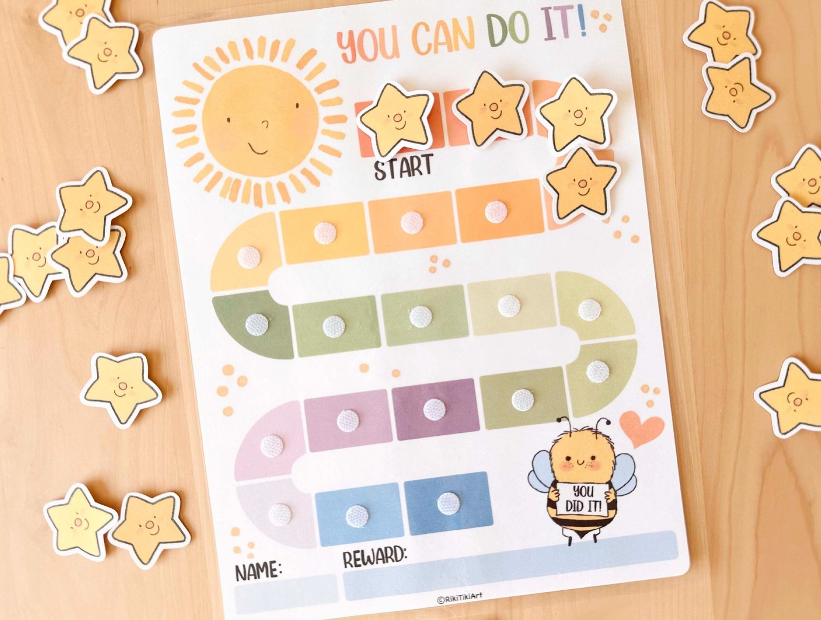 Printable Reward Chart for Kids Toddler Goal Chart Printable Kids Routine Chart Colourful Rainbow Behavior Daily Chore Chart for Toddlers - Image 5