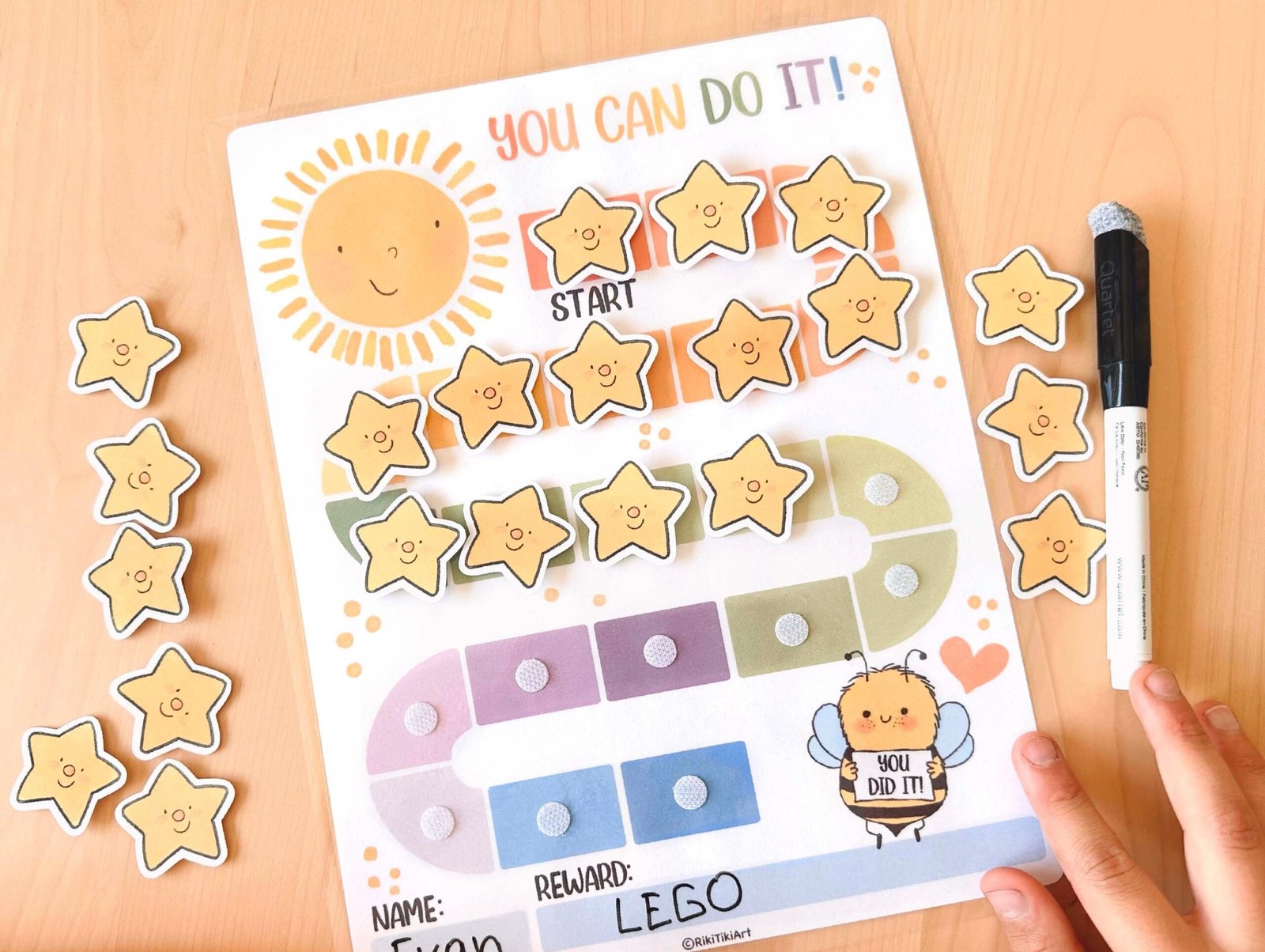 Printable Reward Chart for Kids Toddler Goal Chart Printable Kids Routine Chart Colourful Rainbow Behavior Daily Chore Chart for Toddlers - Image 3