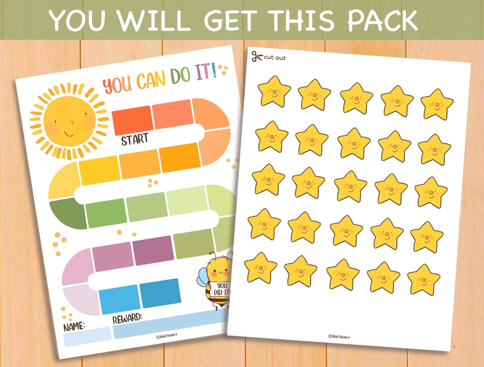 Printable Reward Chart for Kids Toddler Goal Chart Printable Kids Routine Chart Colourful Rainbow Behavior Daily Chore Chart for Toddlers - Image 2