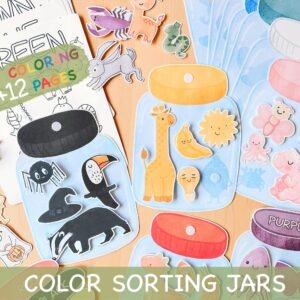 Color Sorting Jars: Montessori Toddler Matching Game