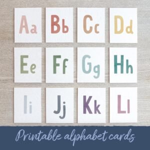 Alphabet Flash Cards: A-Z Montessori Cards (Digital Download)