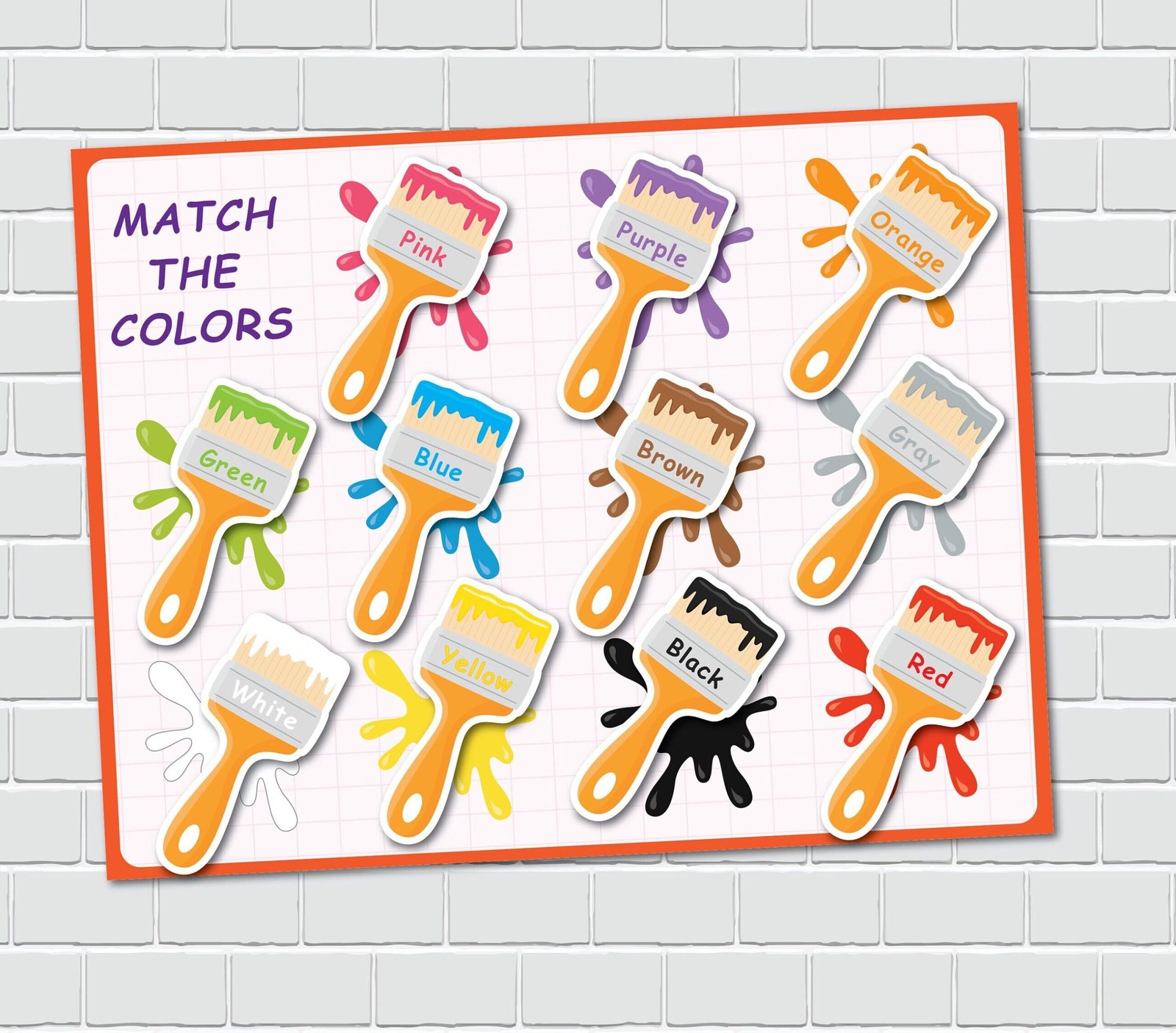 Color Matching Activity, Toddler Printable, Montessori Materials, Homeschool Preschool Curriculum - Image 4