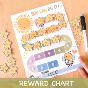 Printable Reward Chart for Kids Toddler Goal Chart Printable Kids Routine Chart Colourful Rainbow Behavior Daily Chore Chart for Toddlers