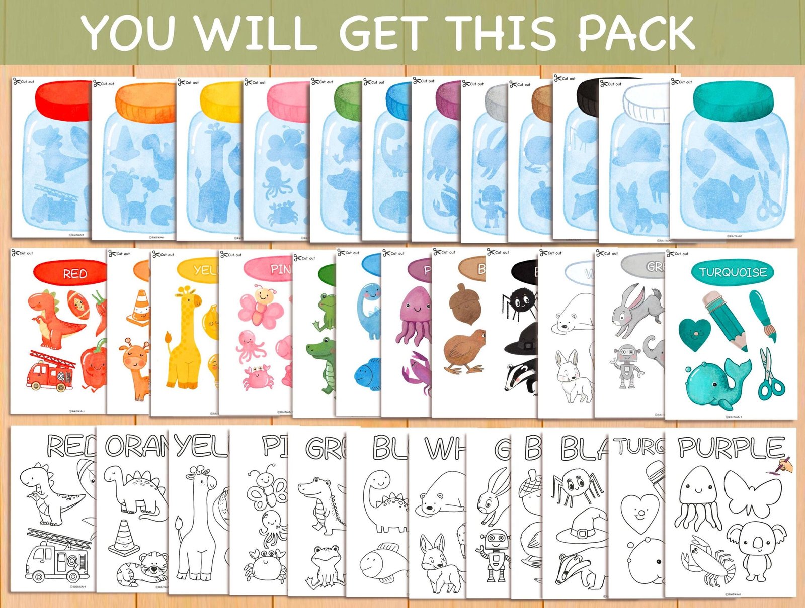 Color Sorting Jars: Montessori Toddler Matching Game - Image 2