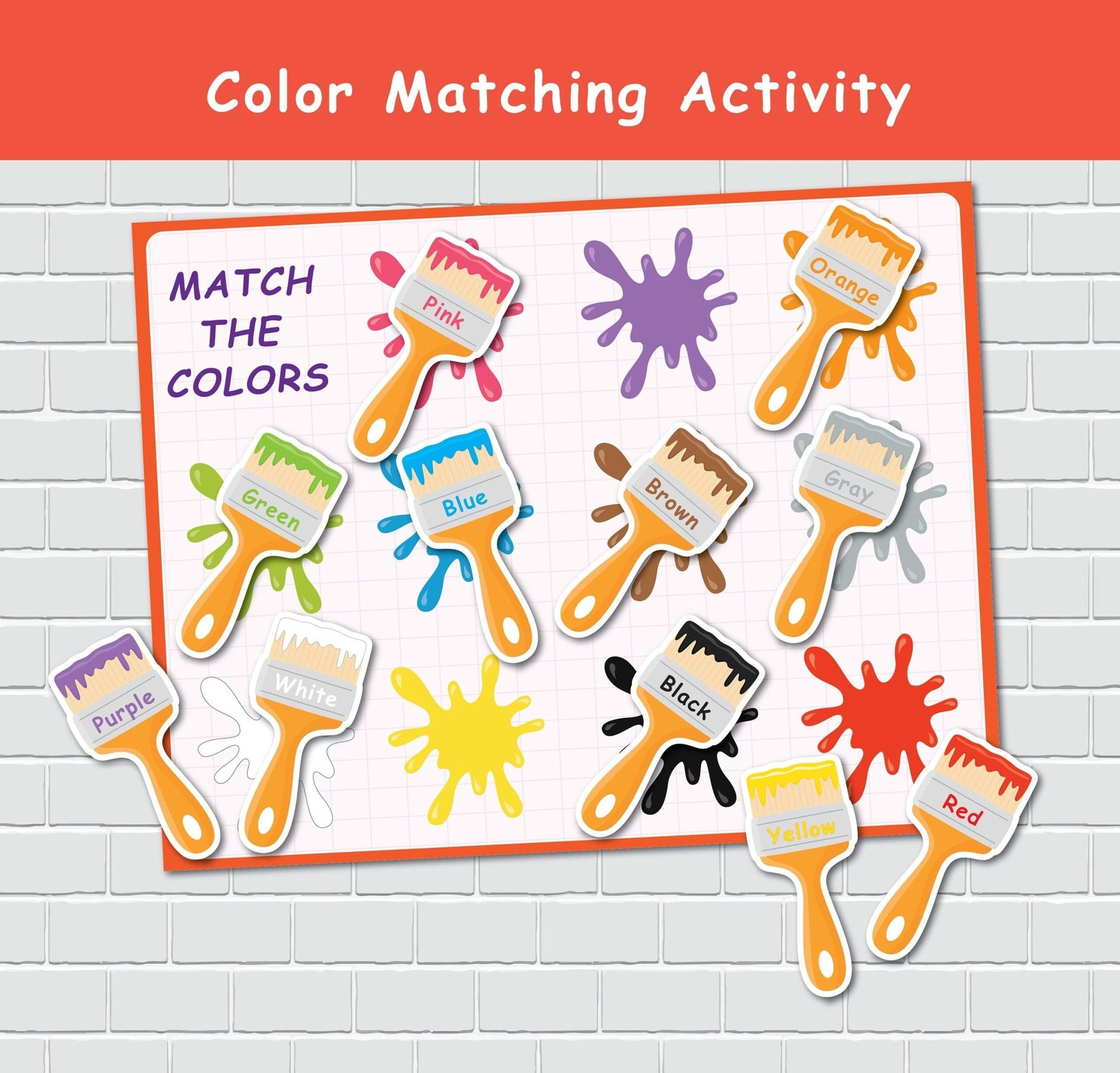 Color Matching Activity, Toddler Printable, Montessori Materials, Homeschool Preschool Curriculum