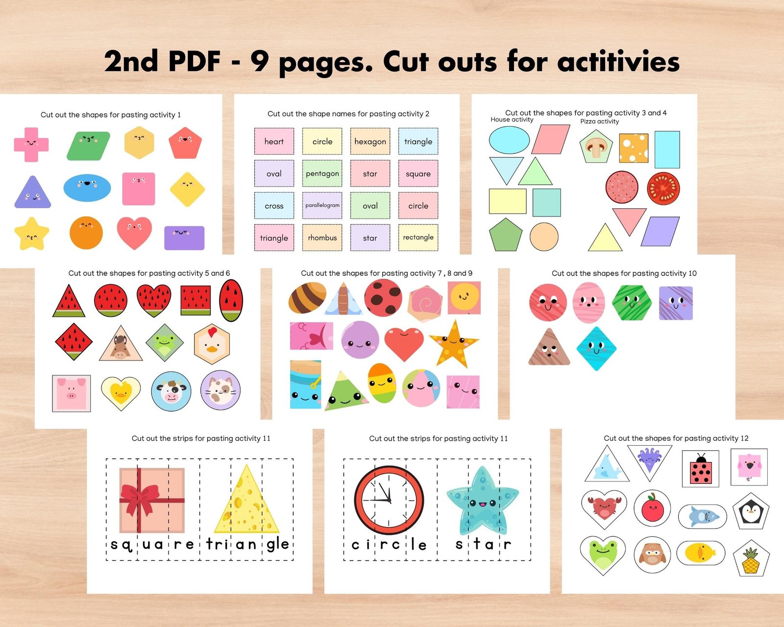 Toddler Learning Binder, Shapes Matching Busybook, Shape Sorting Game Worksheet, Preschool Busy Binder, Homeschool Montessori, Learning Book - Image 3