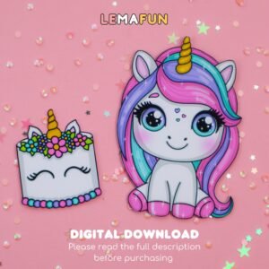 DIY Unicorn & House Paper Toy - Printable PDF Craft Kit for Kids 5-10 Years | Preschool crafts, Homeschool, Templates, Digital Download