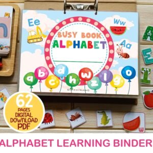 Alphabet Busy Book Toddler Busy Binder, Printable ABC Learning Binder, Preschool Alphabet Learning Binder, Kindergarten Homeschool Activity
