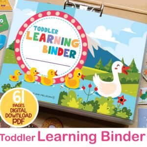 Toddler Busy Book Printable, Preschool Learning Binder, Kindergarten Homeschool Learning Resources