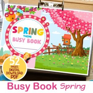 Spring Busy Book, Personalized Busy Book, Toddler Learning Binder Preschool Montessori Busy Book Homeschool Learning Binder Kids Quiet Book