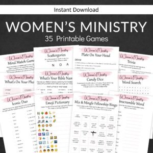 Women's Ministry Games Bible Games Christian Women Retreat Quiz Trivia Ladies Fellowship Game Faith Based Sunday School Activities PRINTABLE